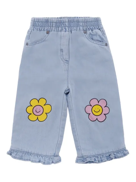 Stella McCartney Kids جينز بأطراف كرانيش