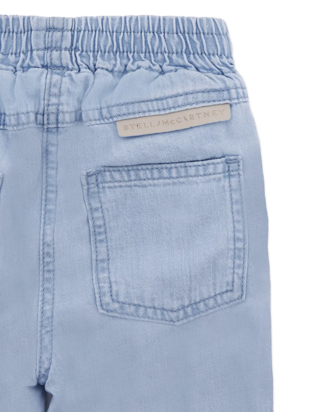 Stella McCartney Kids Jeans met ruche afwerking Blauw