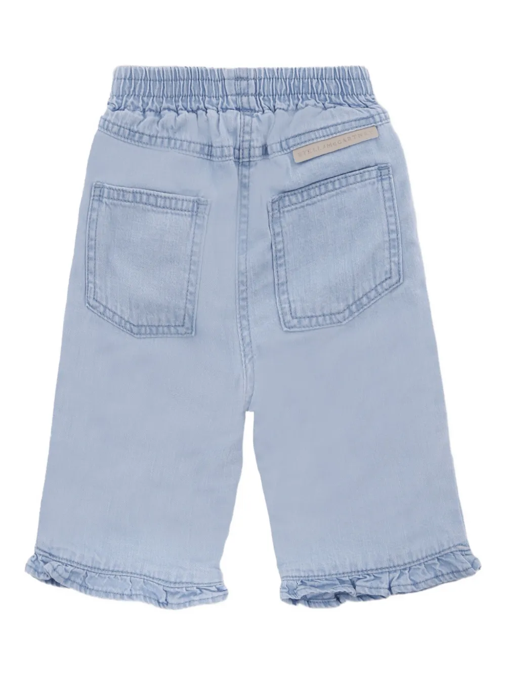 Stella McCartney Kids Jeans met ruche afwerking Blauw