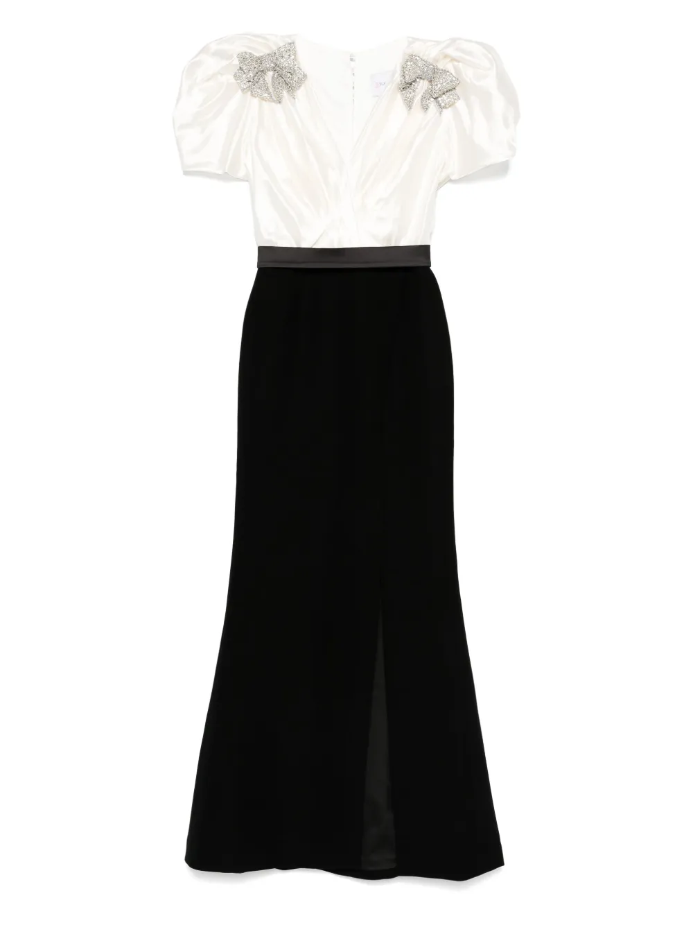 SILK LOVE & LACE Jurk met versierde hals Zwart