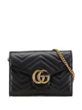Gucci Pre-Owned 2016-2024 GG Marmont Matelasse Leather Wallet On Chain crossbody bag - Black
