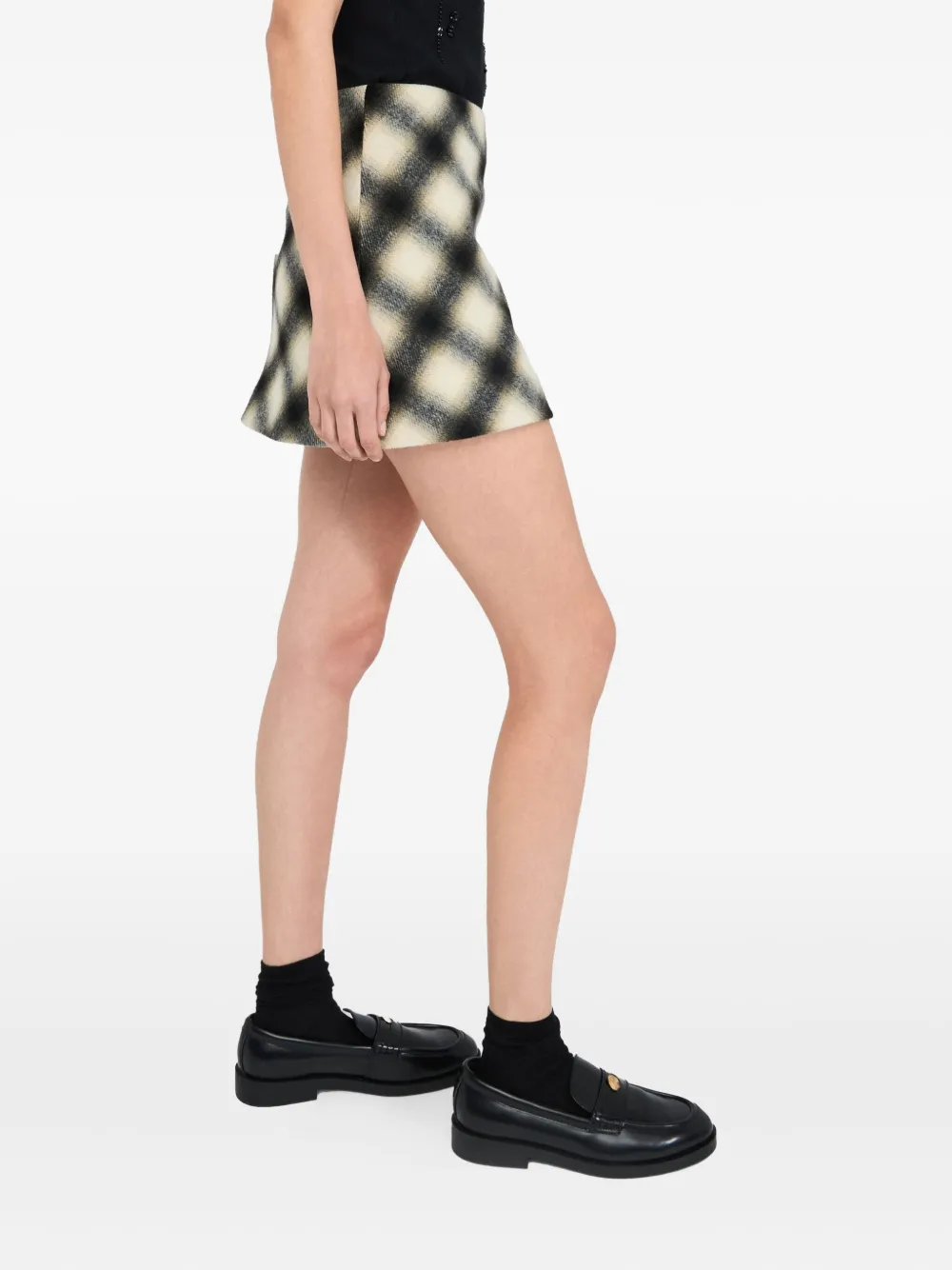 LIU JO Geruite rok Beige
