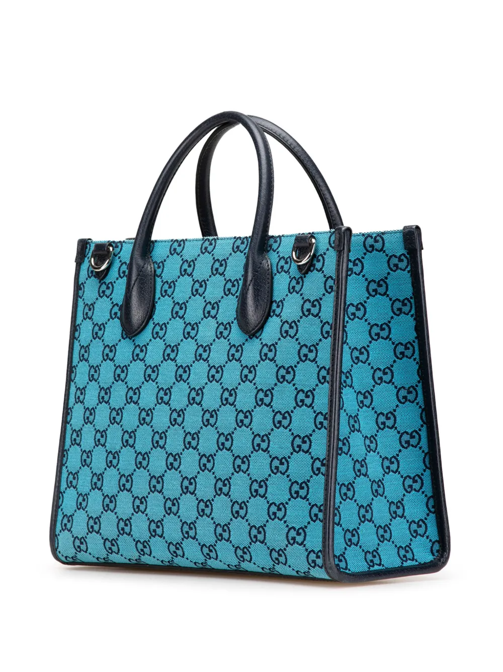 Pre-owned Gucci 2016-2024 Small Gg Canvas Interlocking G Tote Satchel