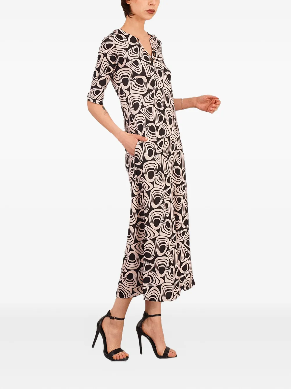 LE RJTANGE abstract-print pocketed maxi day dress | Day Dresses | Image 2