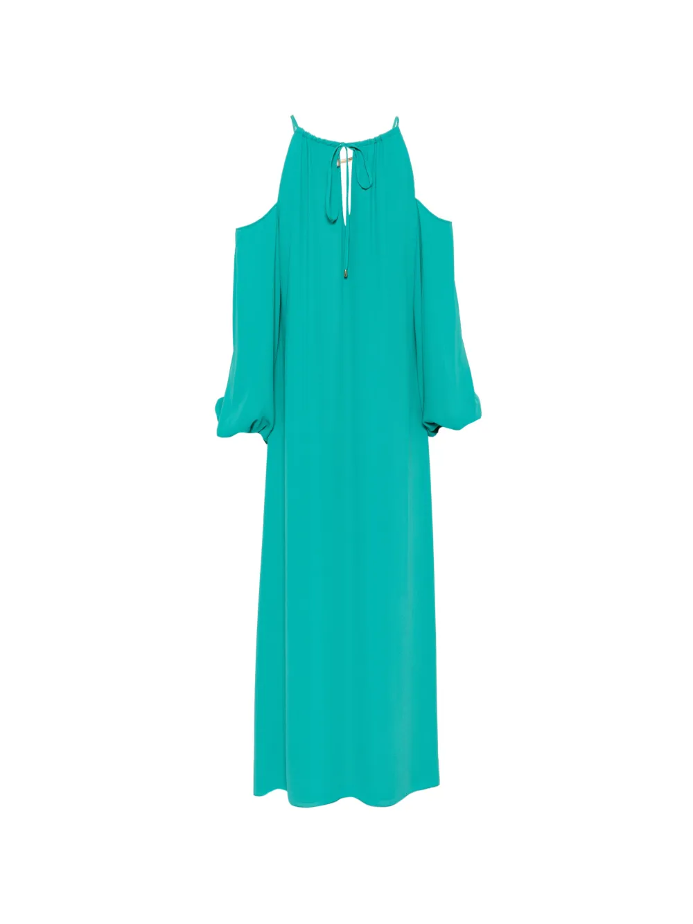 LE RJTANGE Asymmetrische midi-jurk met lange mouwen Groen