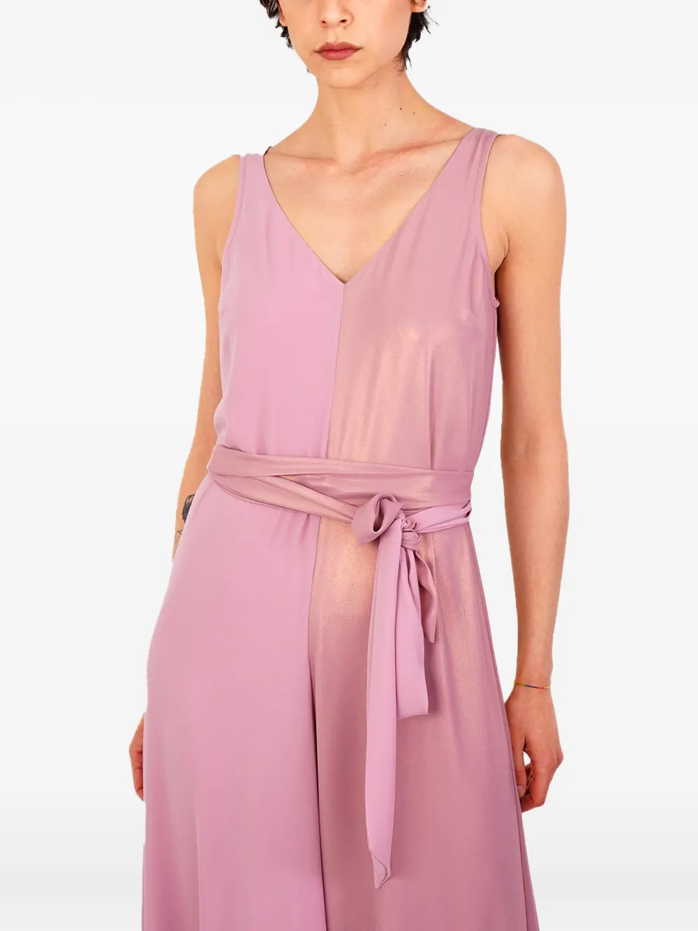 LE RJTANGE Jumpsuit met ceintuur Roze