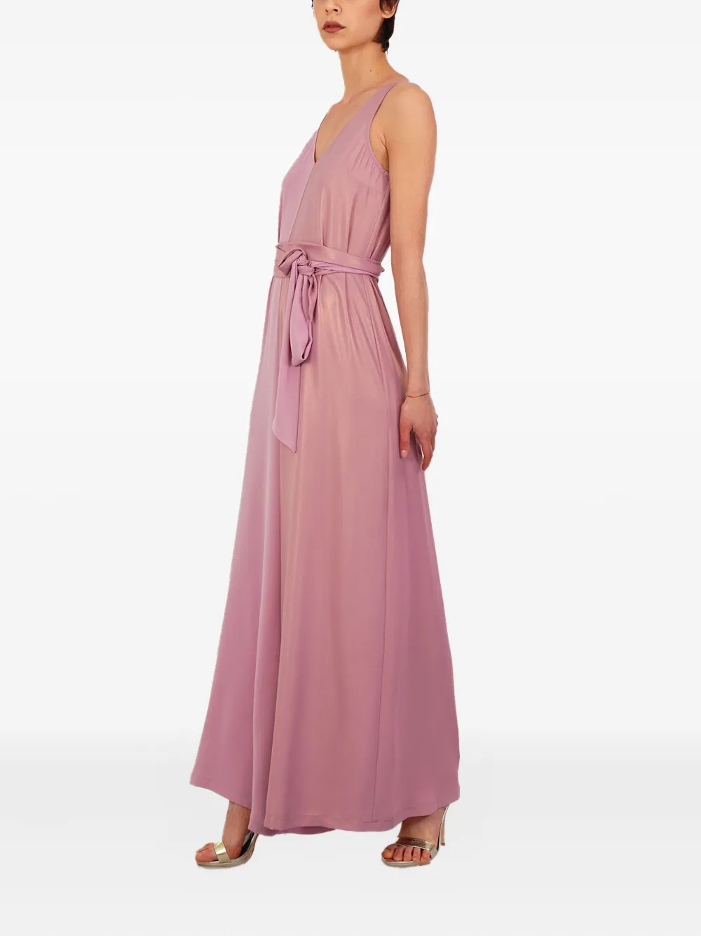 LE RJTANGE two-tone belted jumpsuit | Full Length | Image 2