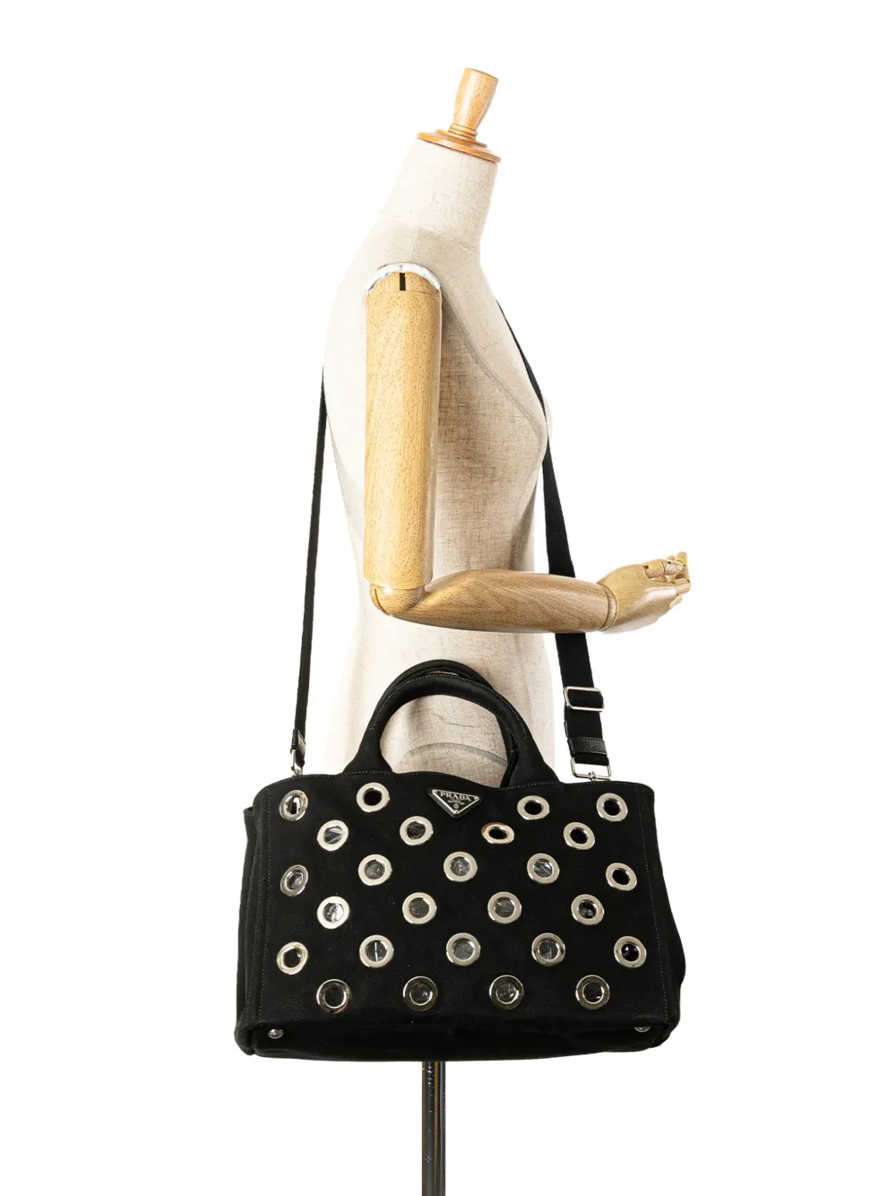 Prada Pre-Owned 2013-2024 Canvas Canapa Grommet satchel | Pre-Owned | Image 2
