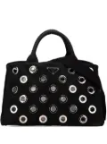 Prada Pre-Owned 2013-2024 Canvas Canapa Grommet satchel - Black
