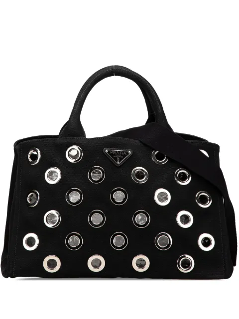 Prada Pre-Owned 2013-2024 Canvas Canapa Grommet satchel