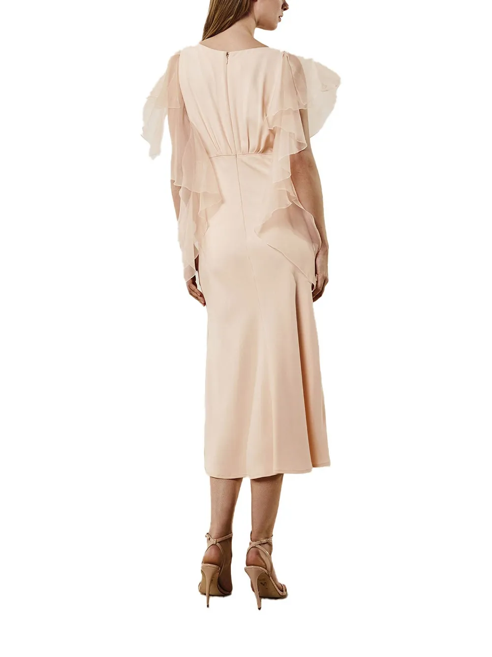 PRONOVIAS PARTY EDIT ruffled-sleeve midi dress | Cocktail & Party Dresses | Image 2