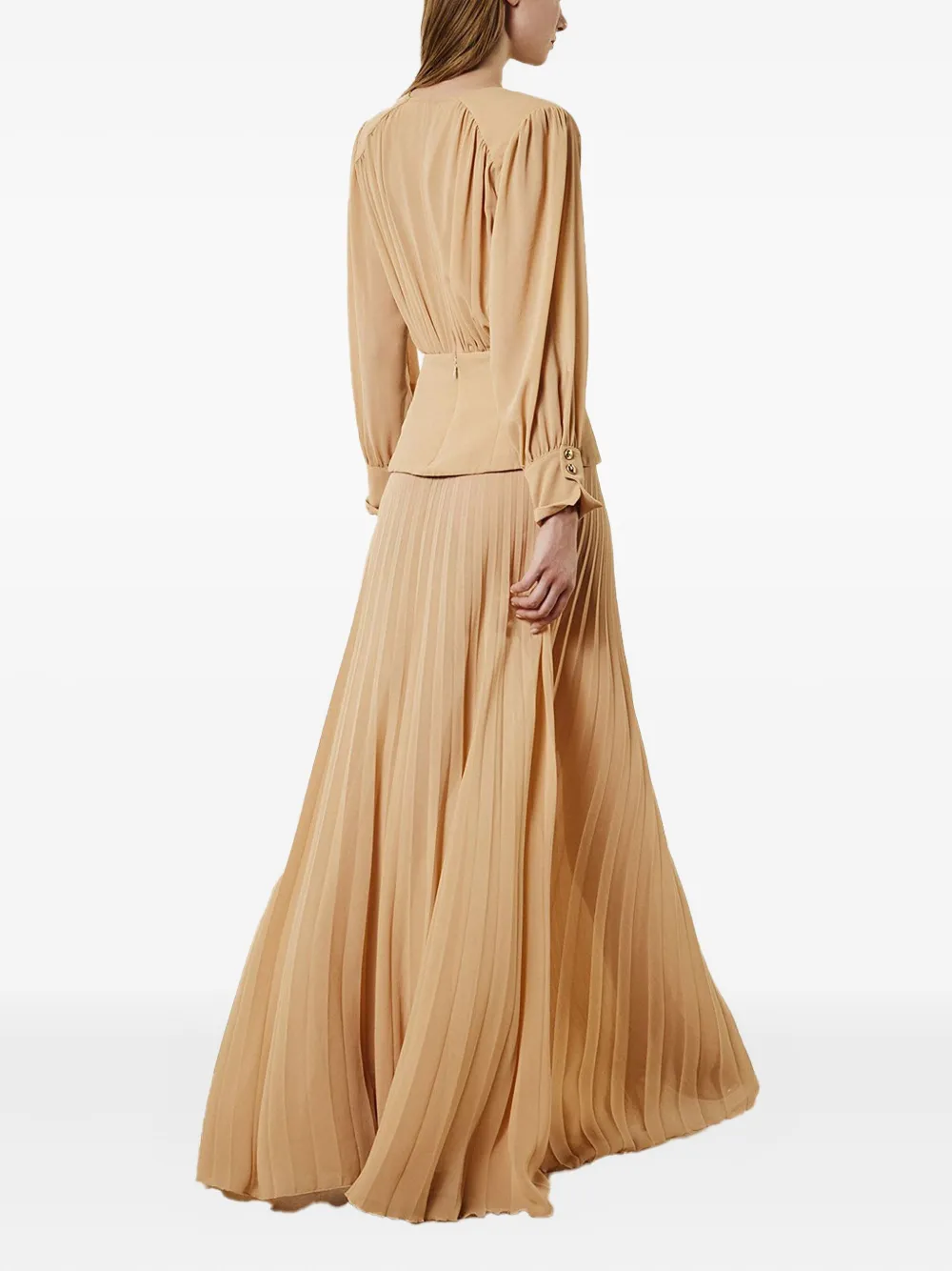 PRONOVIAS PARTY EDIT pleated v-neck maxi dress | Cocktail & Party Dresses | Image 2
