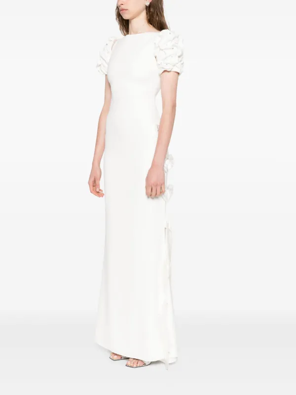 lace loose dress styles Women's Round Neck Embroidered Pleated Loose Dress main image 1