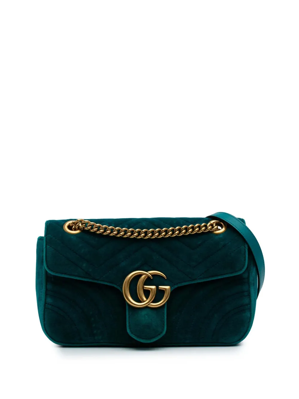 2016-2024 Small GG Marmont Matelasse Velvet Flap crossbody bag