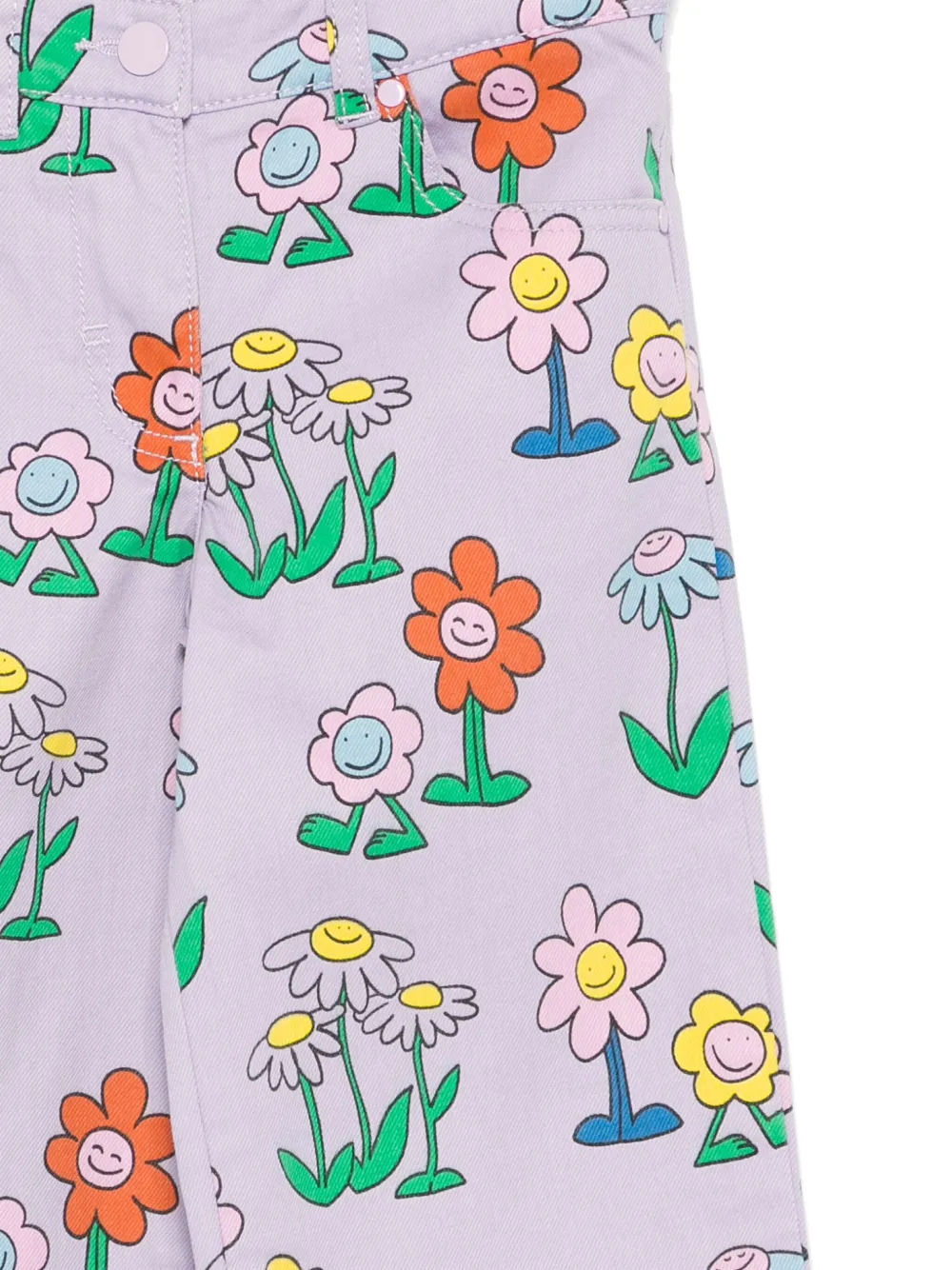Stella McCartney Kids floral-print trousers Paars