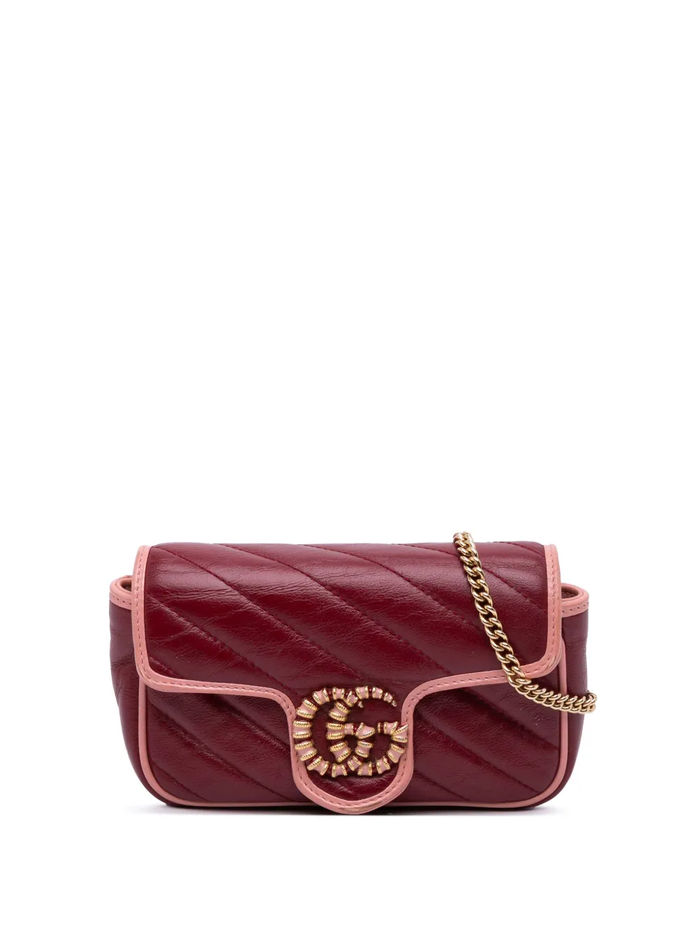 Gucci Pre-Owned 2016-2024 Super Mini GG Marmont Matelasse Leather Gucci Pre-Owned 2016-2024 Super Mini GG Marmont Matelasse Leather