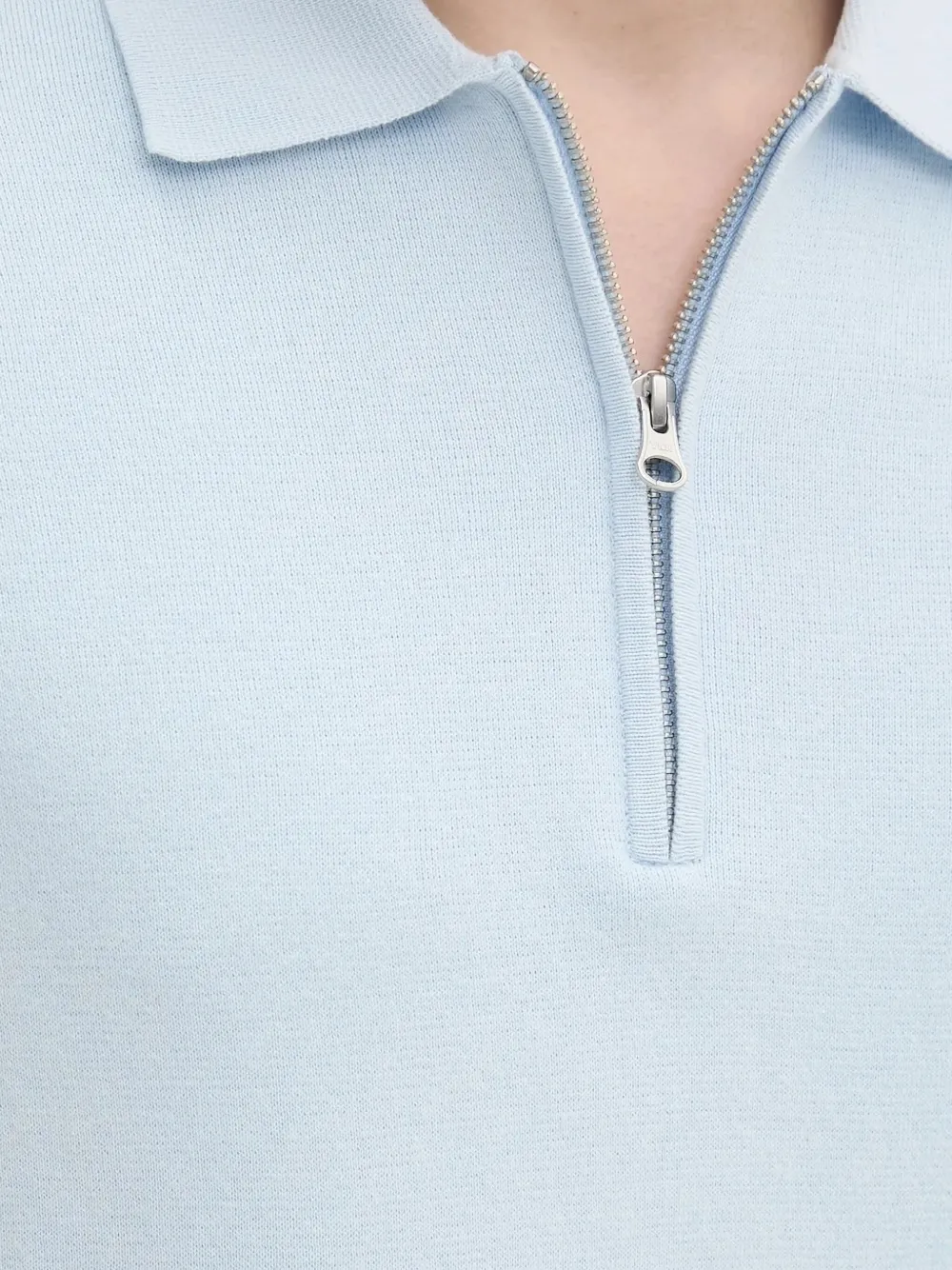 SAMSOE Poloshirt met rits Blauw