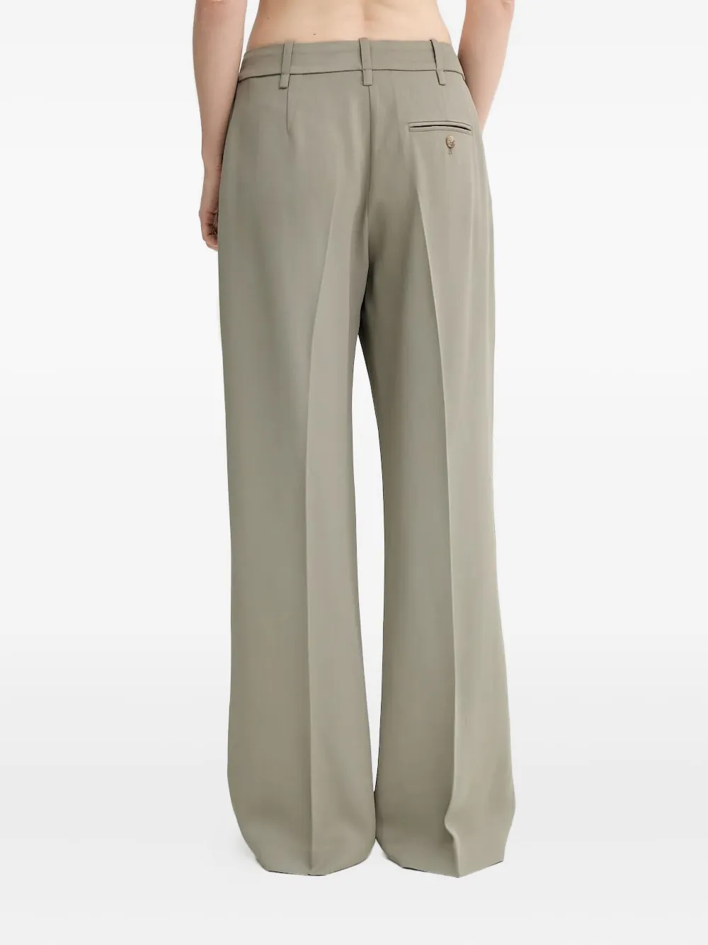 SAMSOE SAMSOE pleated wide-leg trousers - Groen