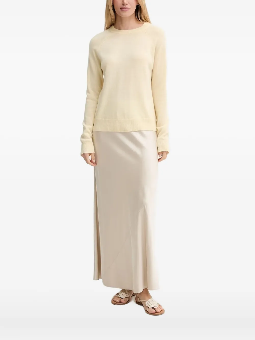 Samsoe & Samsoe Cashmere Sweater In Neutral