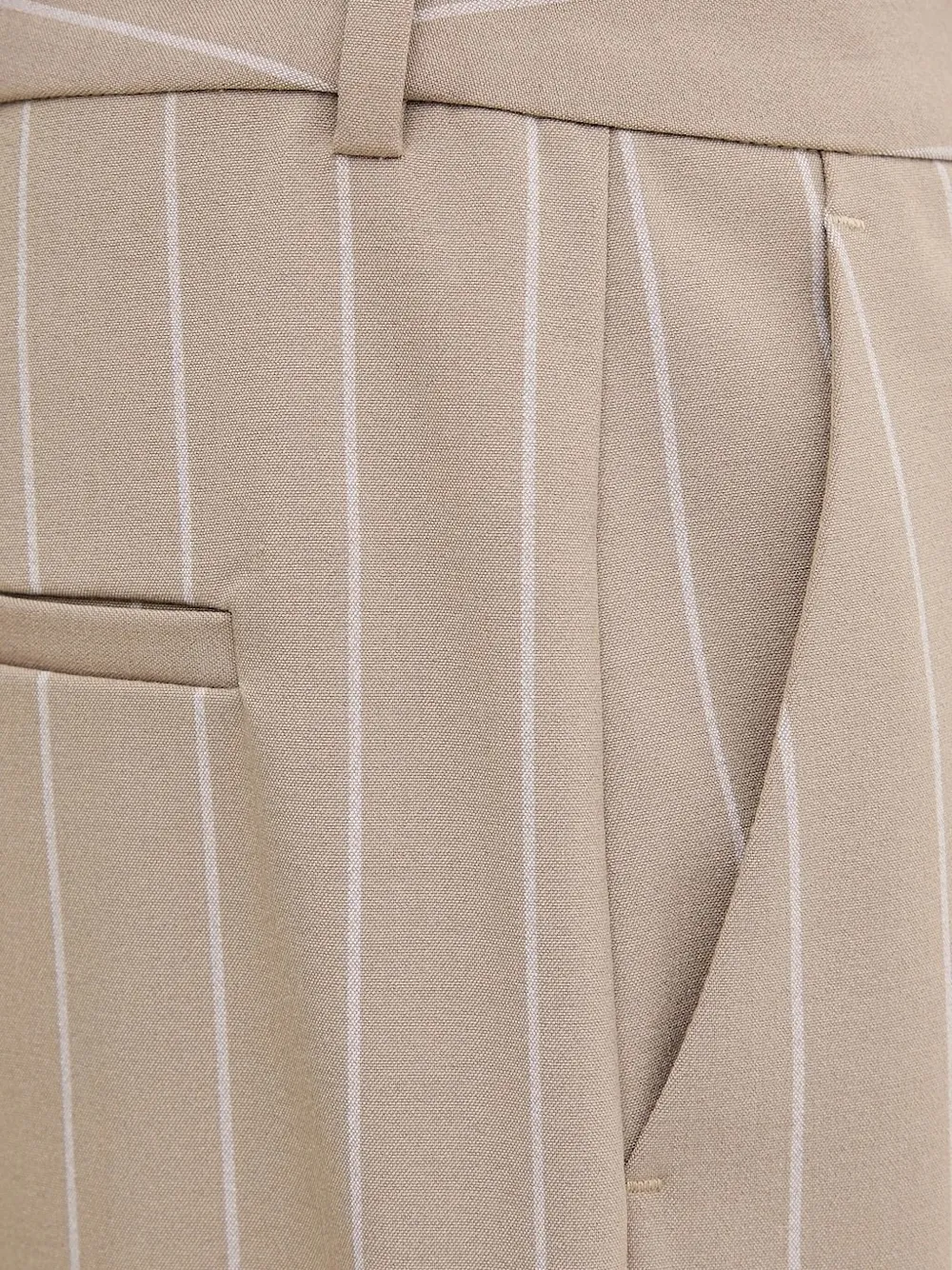 SAMSOE Pantalon met krijtstreep Beige