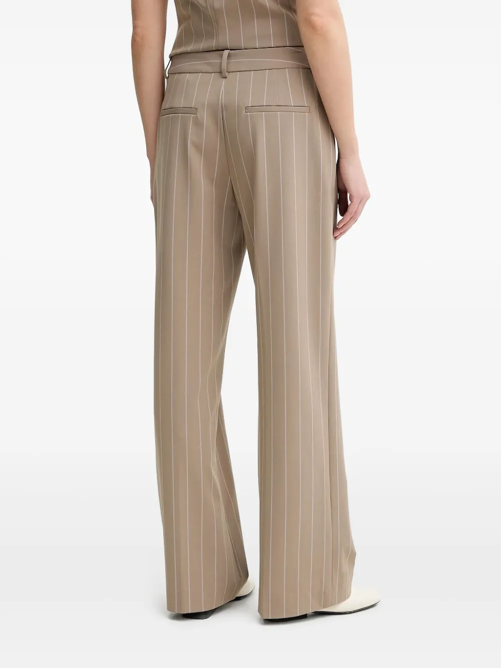 SAMSOE SAMSOE Pantalon met krijtstreep - Beige