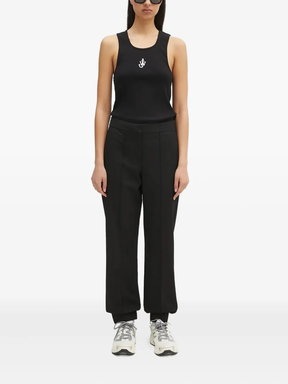 Samsoe & Samsoe Pleated Straight-leg Trousers In Black
