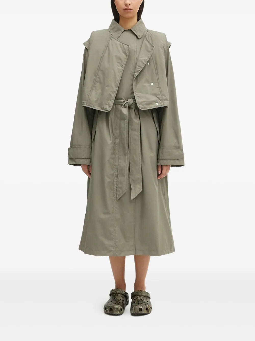 SAMSOE SAMSOE belted shoulder-cape coat | Trench Coats & Raincoats | Image 2