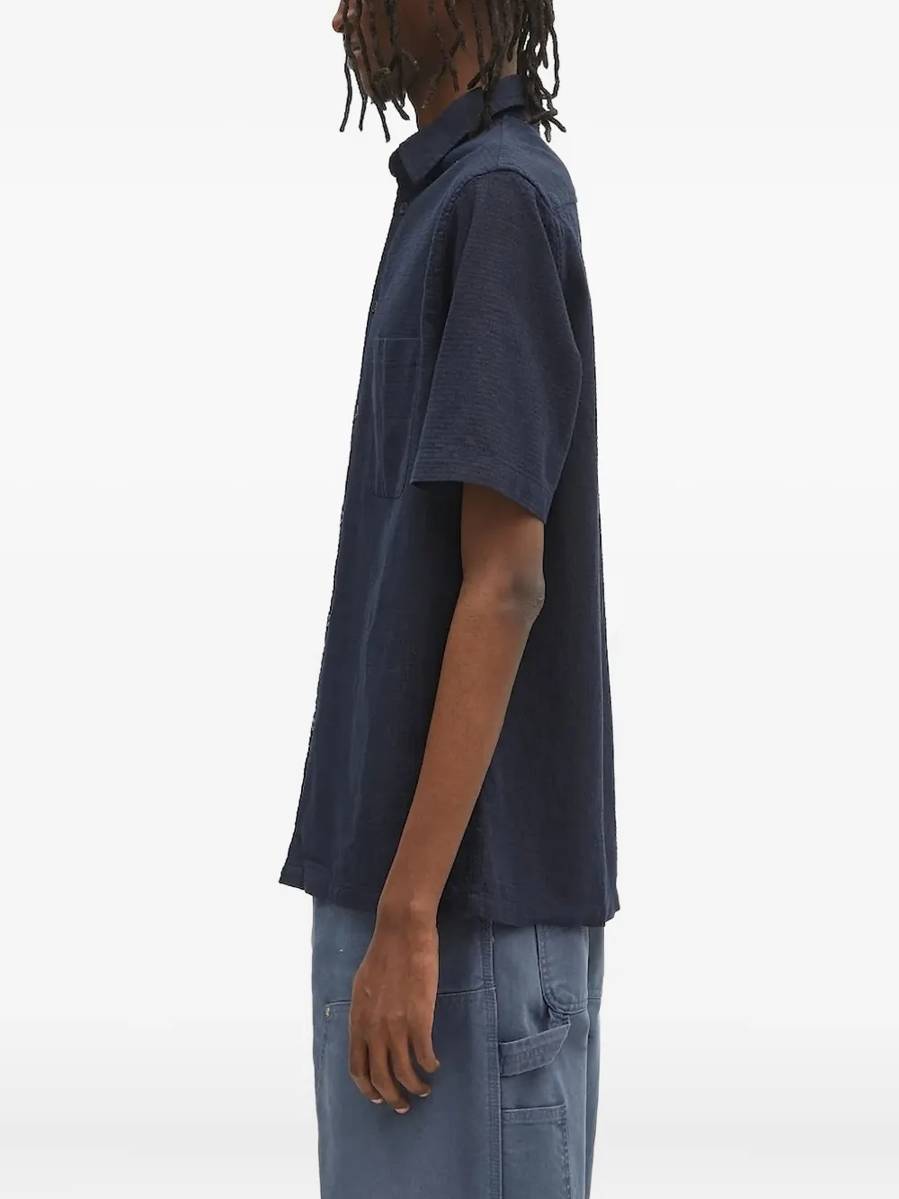 SAMSOE SAMSOE overhemd met korte mouwen - Blauw