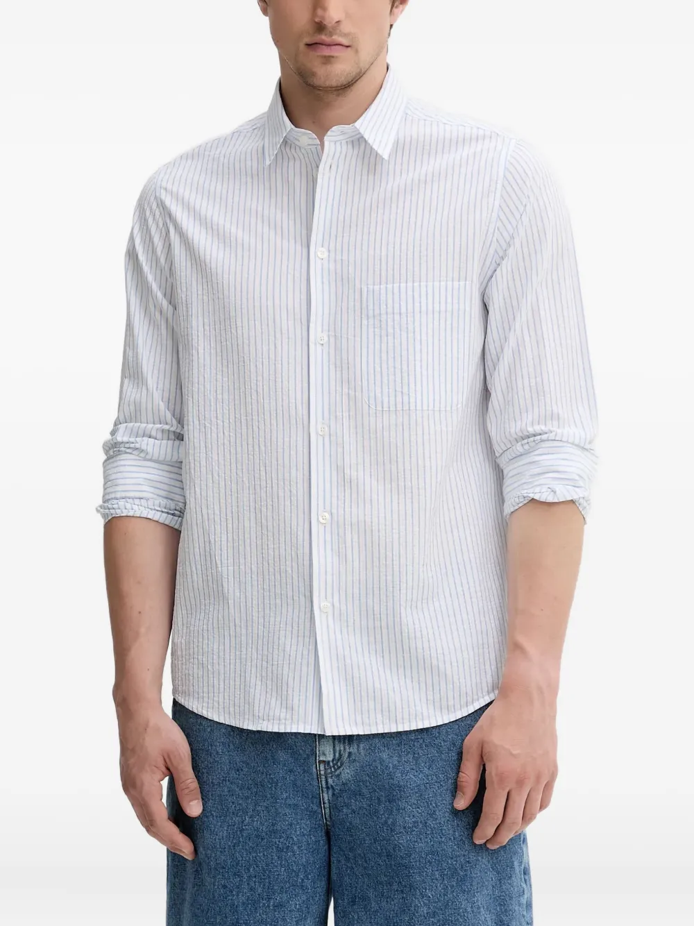 SAMSOE SAMSOE striped-pattern long-sleeve shirt | Image 2
