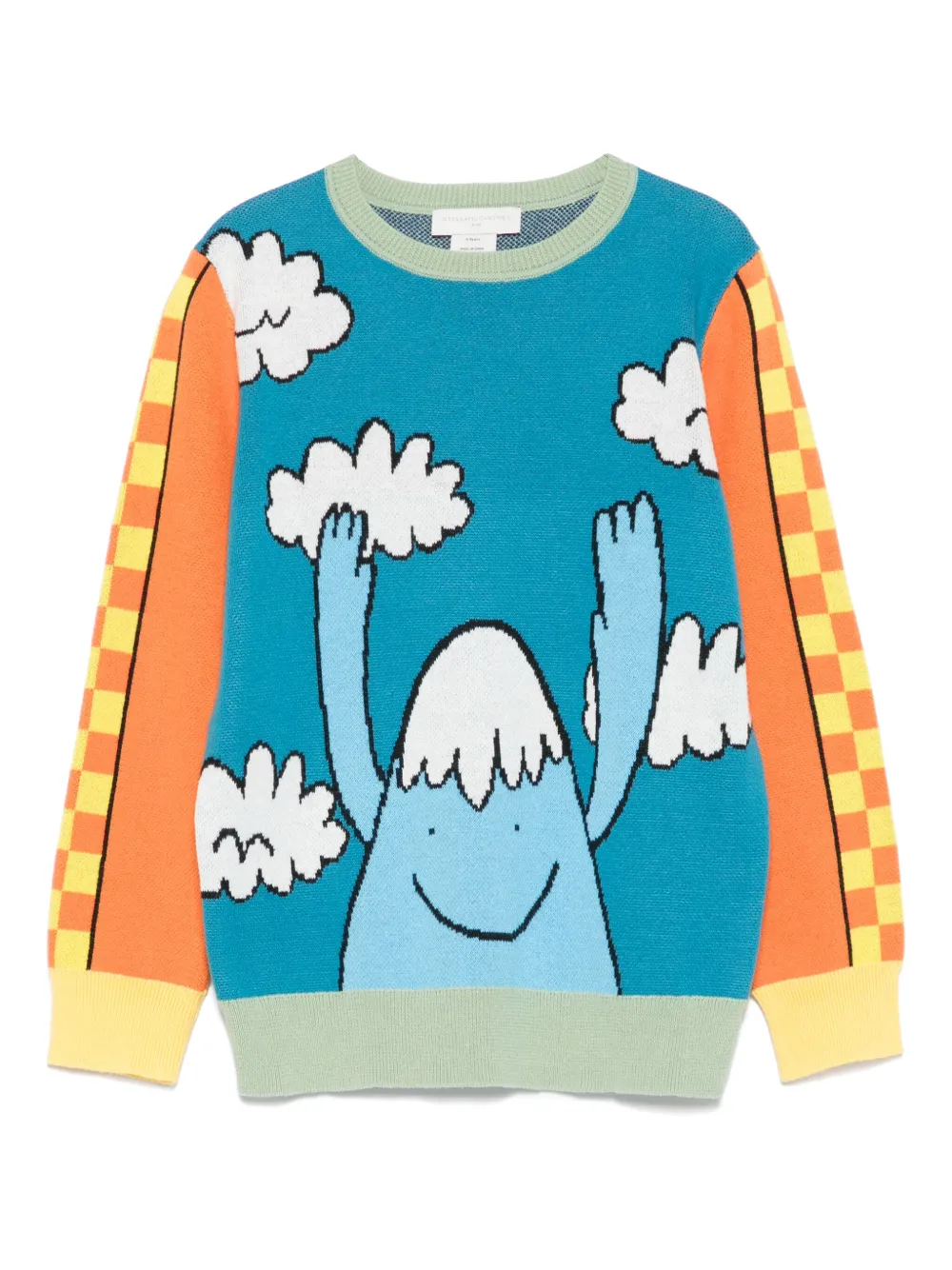 Stella McCartney Kids Sweater van katoen Blauw
