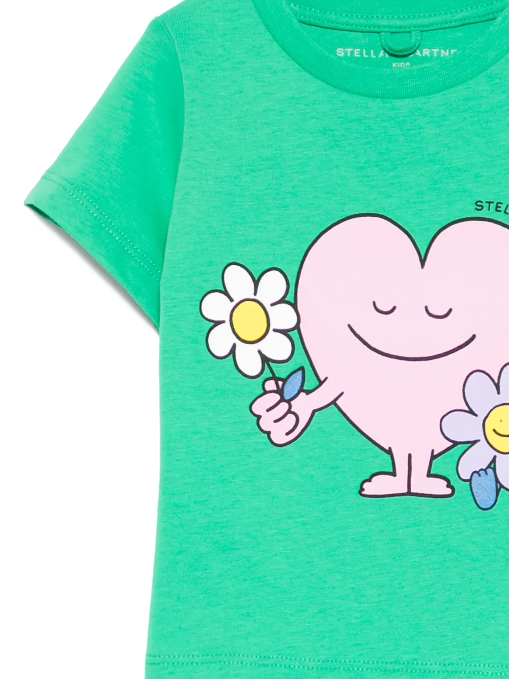 Stella McCartney Kids T-shirt met grafische print Groen