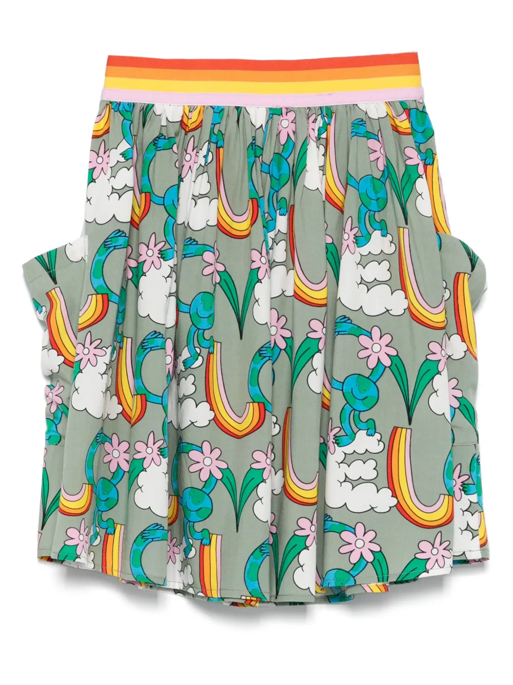Stella McCartney Kids Midi-rok met print Groen
