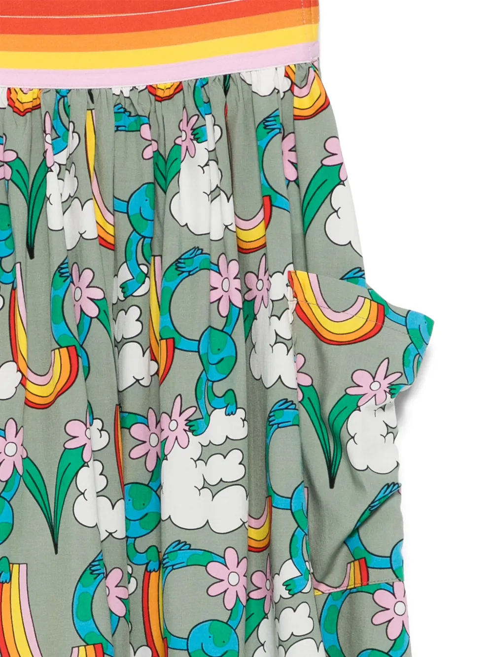 Stella McCartney Kids Midi-rok met print Groen