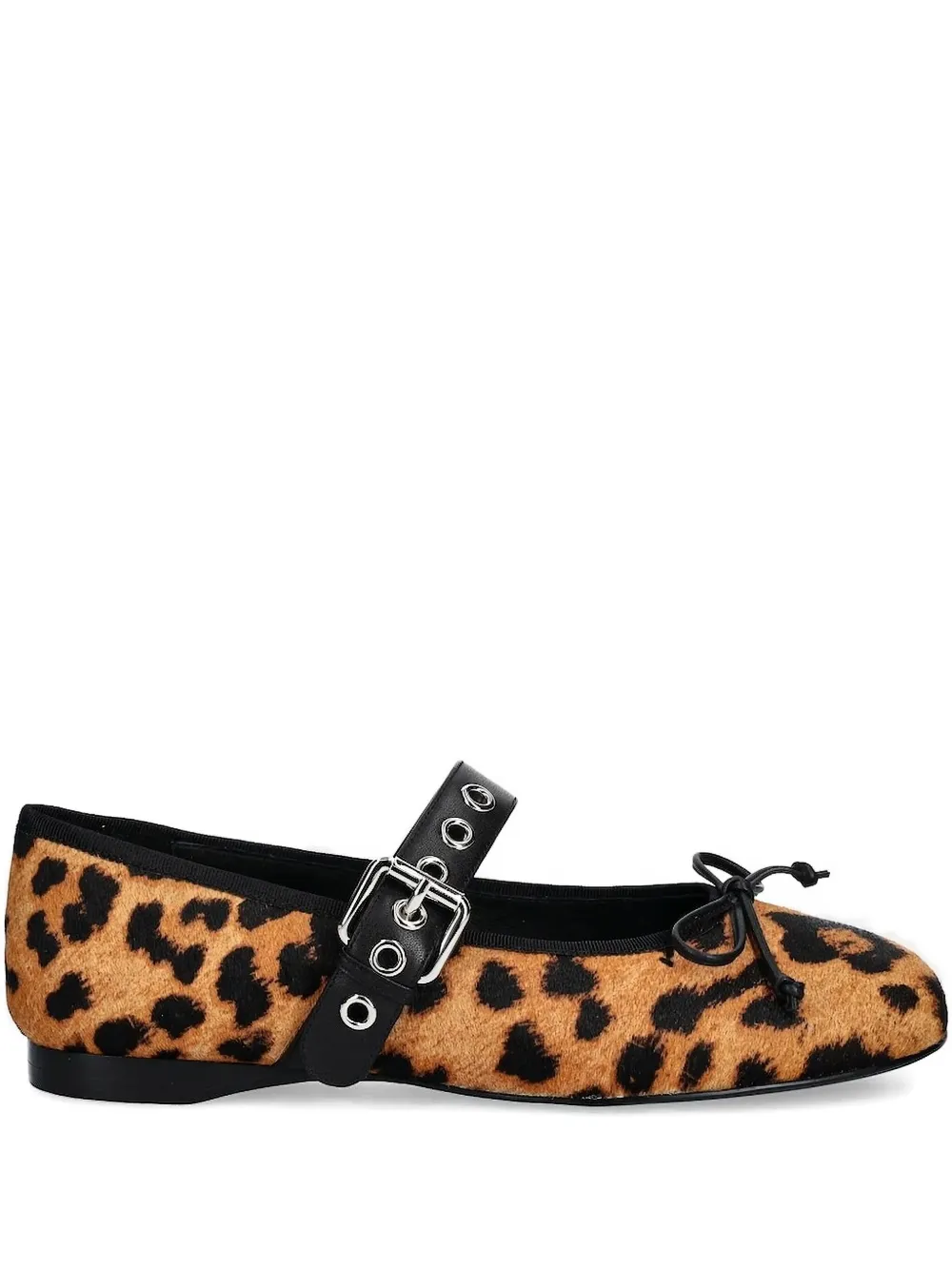 Jeffrey Campbell Ballerina's met luipaardprint en gesp Bruin