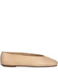 Jeffrey Campbell square-toe leather ballet flats - Neutrals