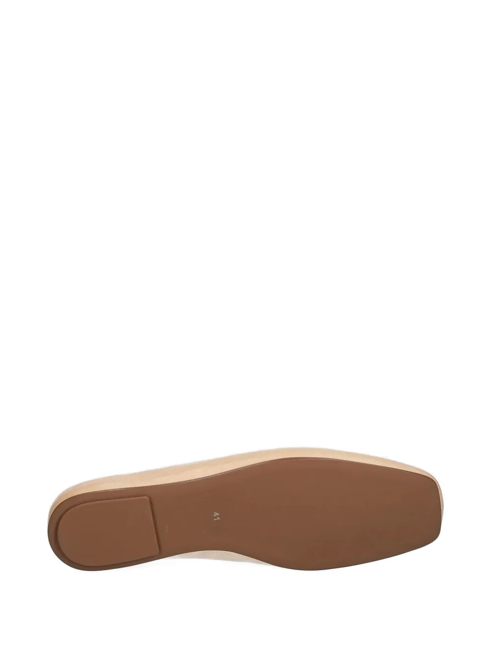Jeffrey Campbell Square-toe Leather Ballet Flats In Neutral