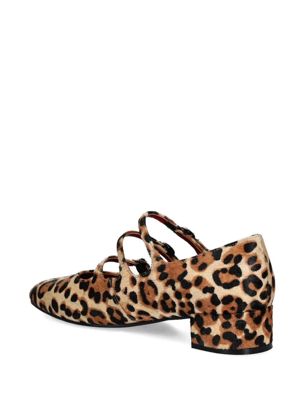 Jeffrey Campbell 35 mm pumps met luipaardprint en drie bandjes Beige