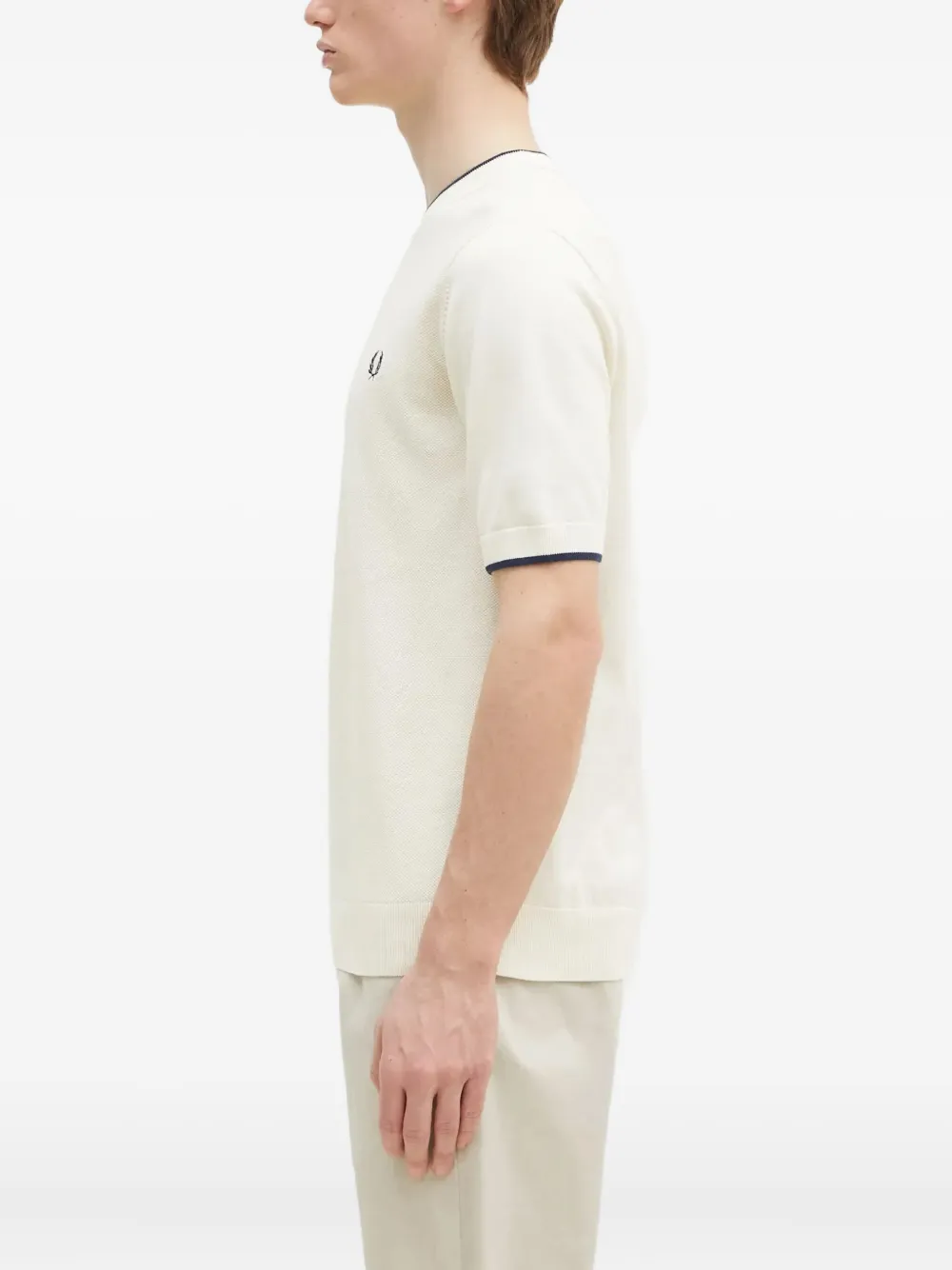 Fred Perry T-shirt met contrasterende afwerking Wit