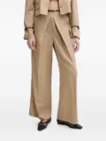 Isabelle Blanche pleated belted trousers - Brown