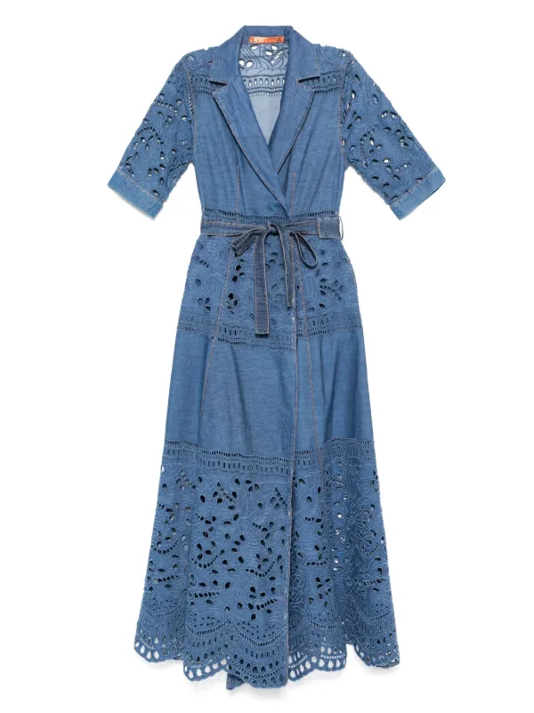 ermanno scervino blue dress Ermanno Scervino Sleeveless Print Dress