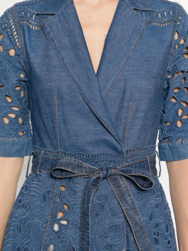 Ermanno Scervino lace-embellished Maxi Dress | Blue | FARFETCH