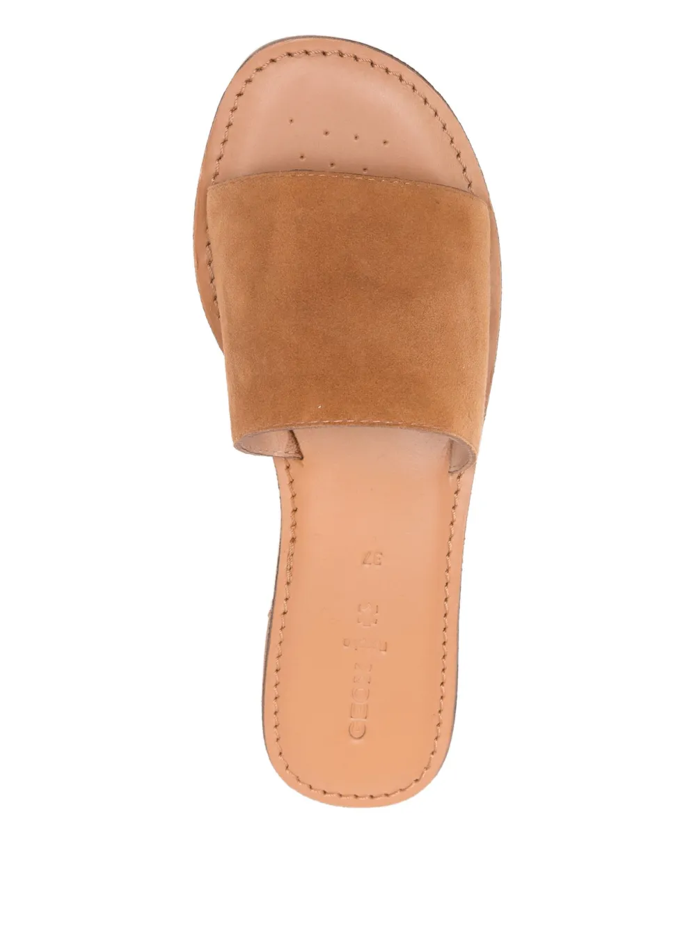Geox Maddalusiac leather sandals Brown