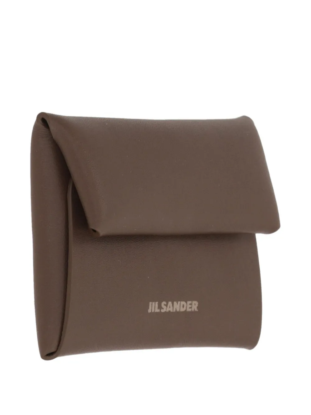 Jil Sander Leren pasjeshouder Bruin