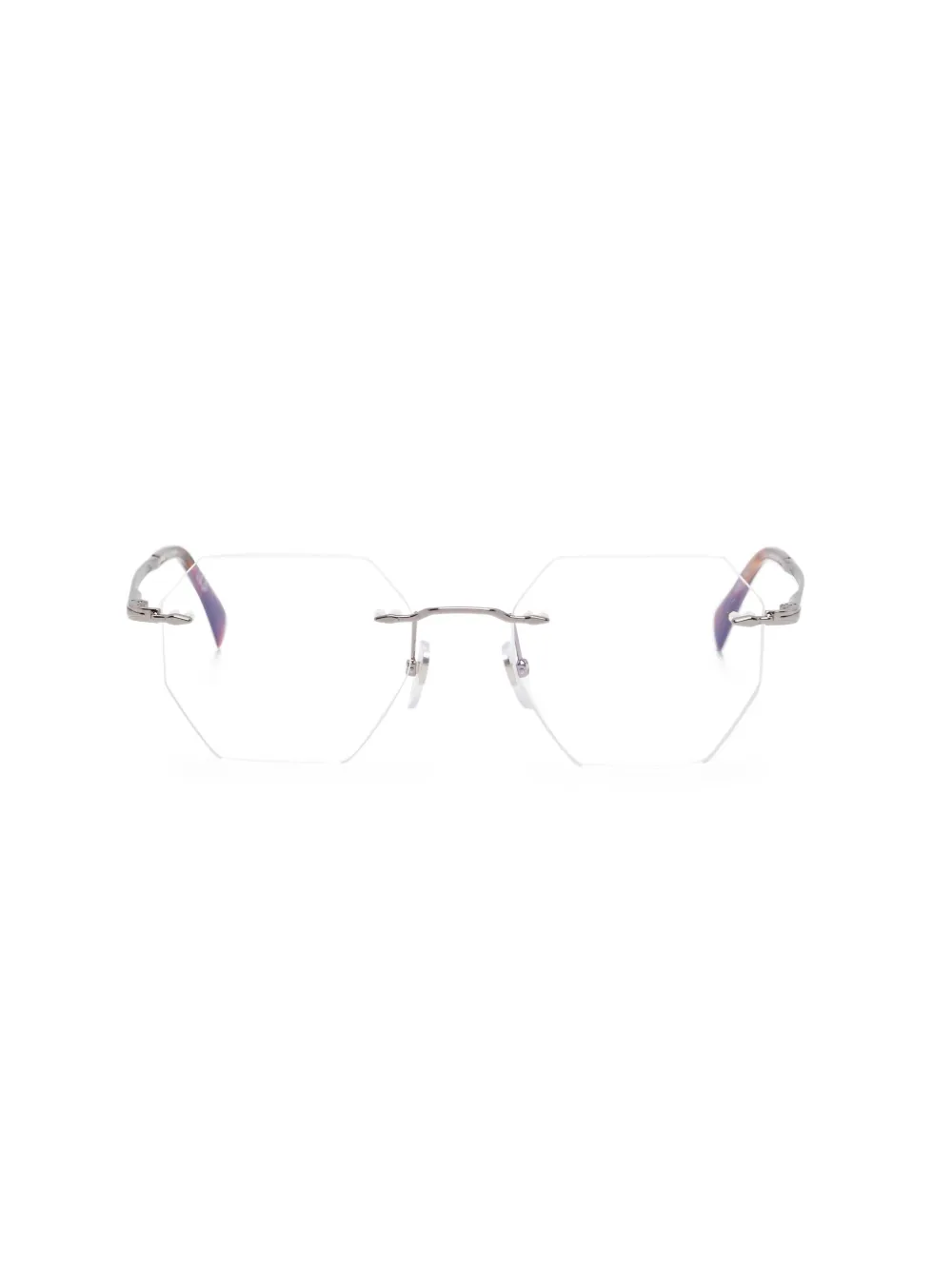Eyewear by David Beckham ジオメトリック眼鏡フレーム - ホワイト Eyewear by David Beckham ジオメトリック眼鏡フレーム - ホワイト