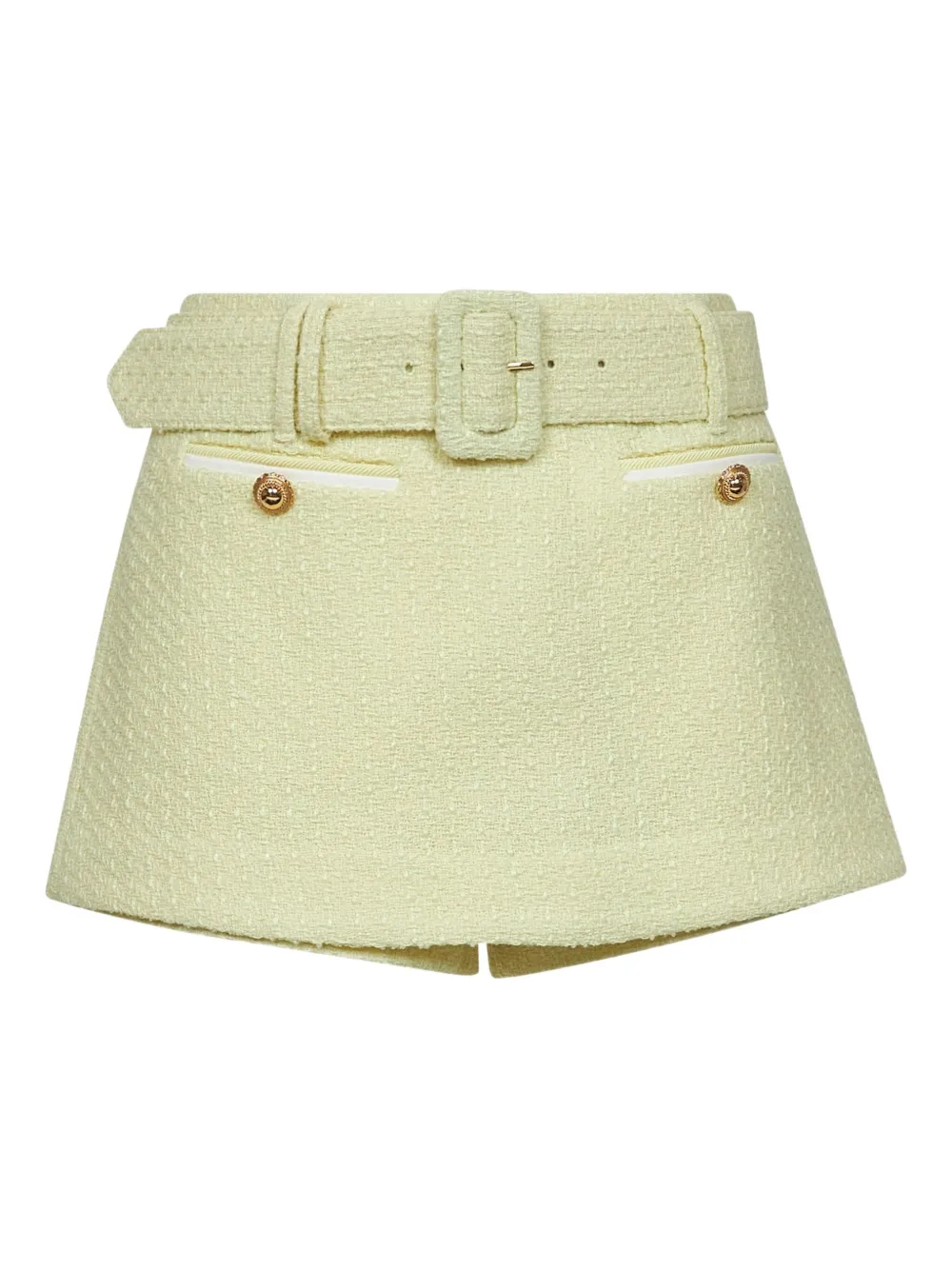Self-Portrait belted shorts | Yellow | Image 1