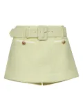Self-Portrait belted shorts - Yellow
