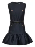 Self-Portrait taffeta sleeveless dress - Blue