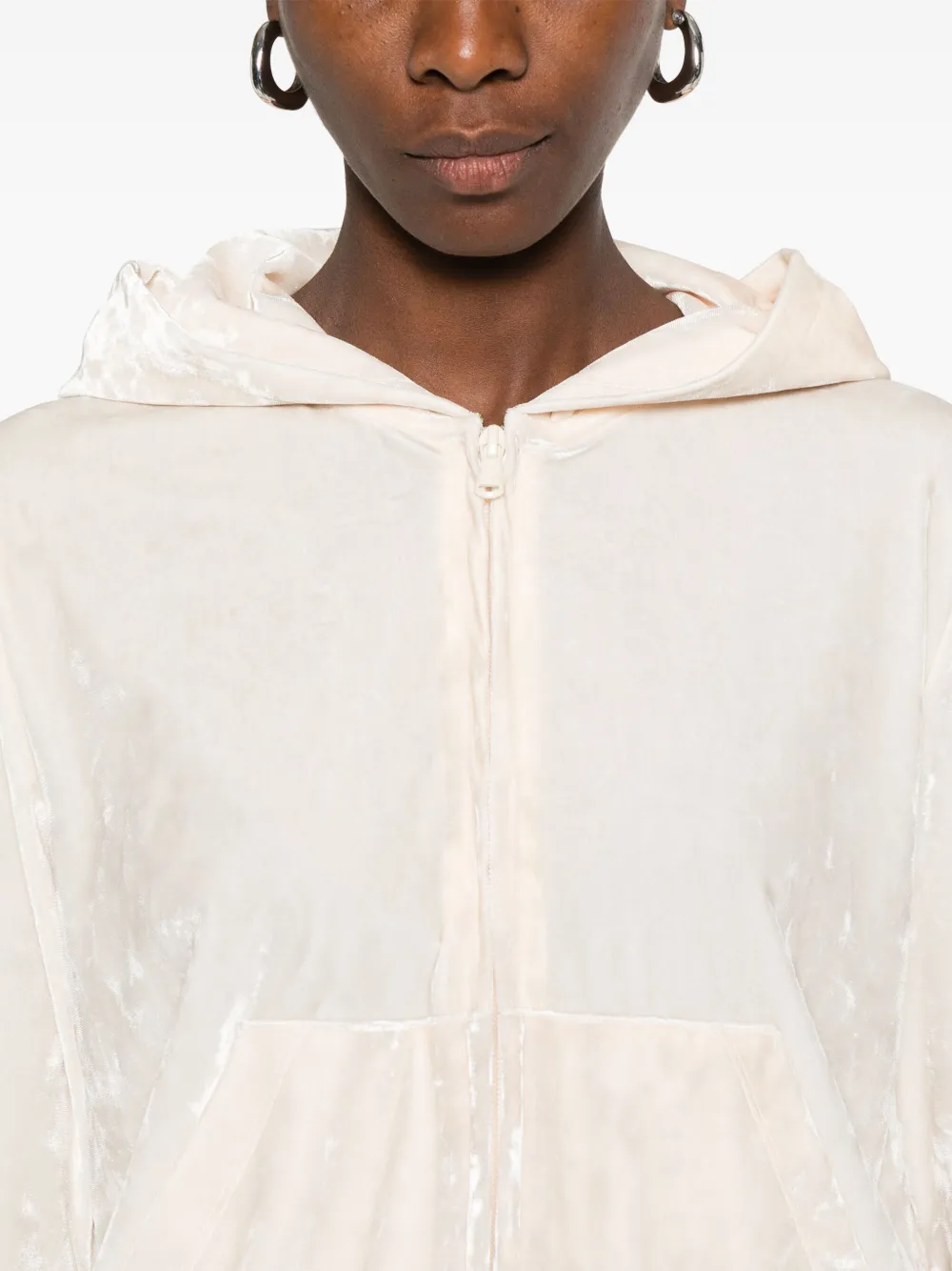 MC2 Saint Barth Fluwelen hoodie Beige
