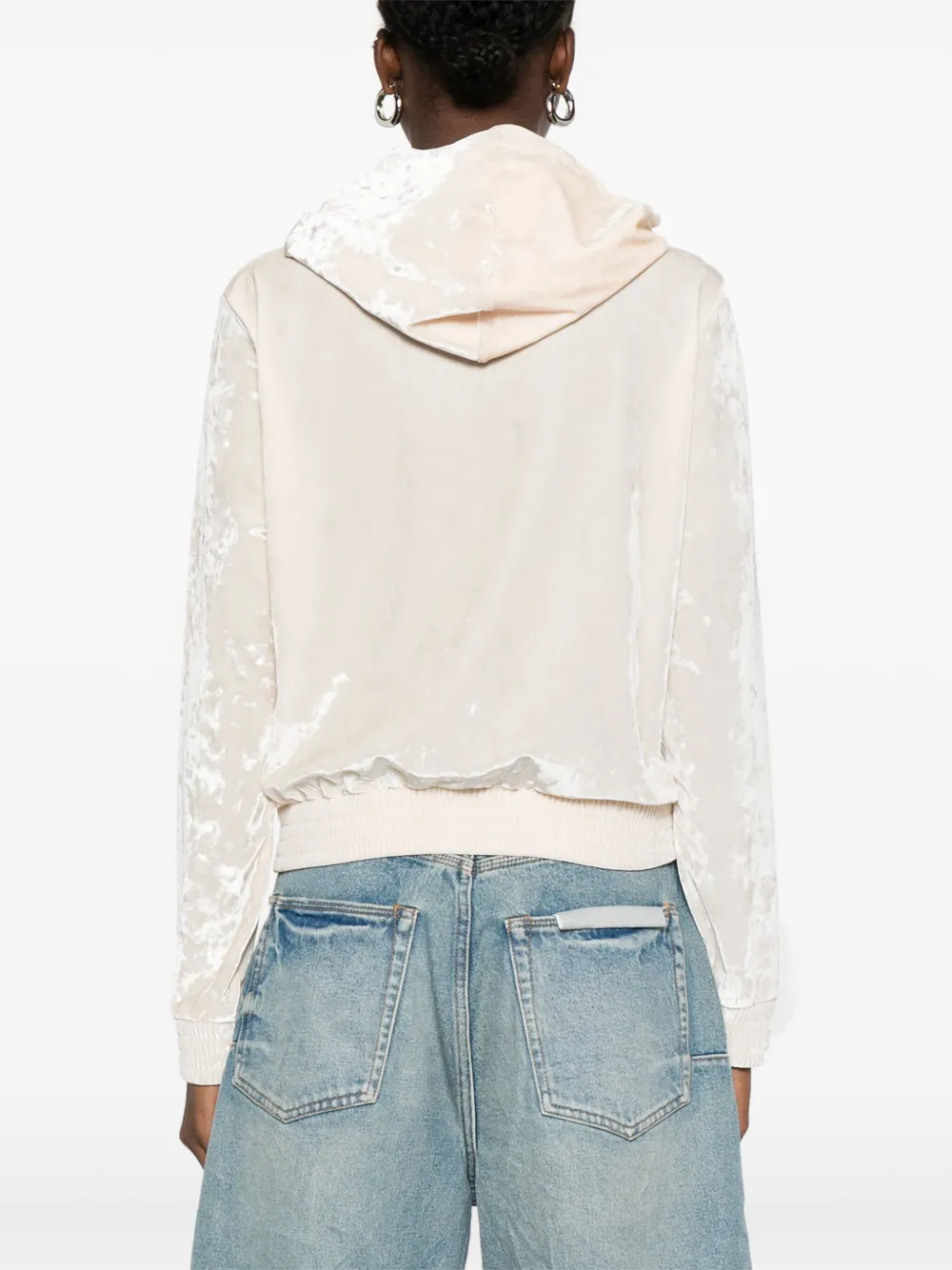 MC2 Saint Barth Fluwelen hoodie Beige