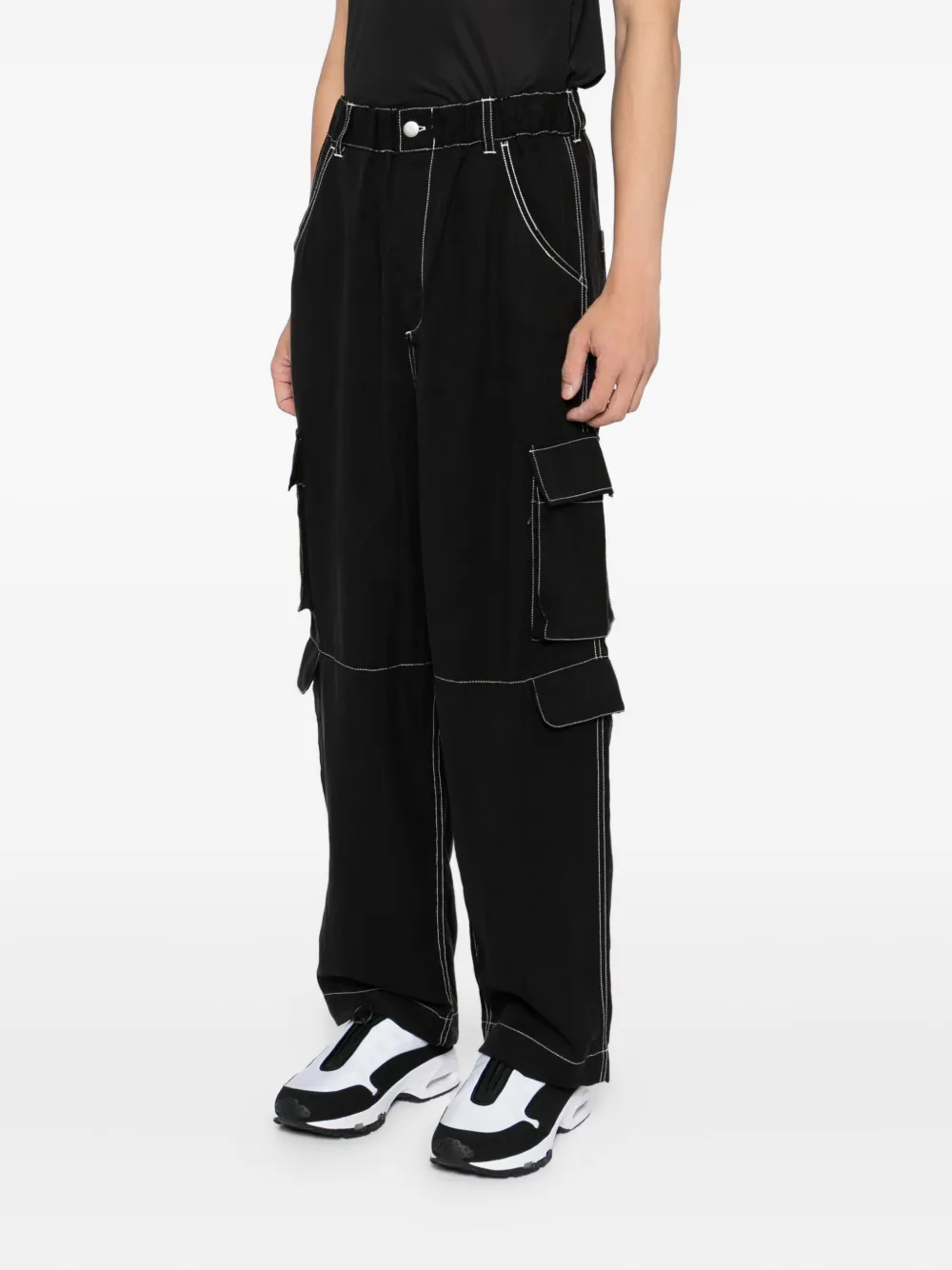 PEACE AND AFTER wide-leg trousers Zwart